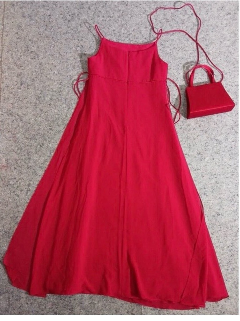 Michaelangelo Vibrant Magenta Spaghetti-Strap MIDI Dress